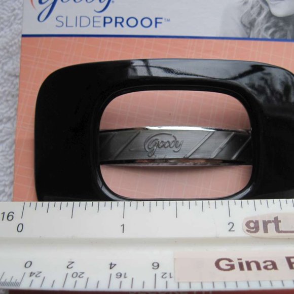 Goody Slide Proof Plastic Open Rectangle Hair Barrette Secure Tight Stay Put Fit - Picture 5 of 8